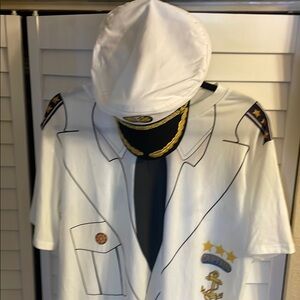Captain Costume Shirt and Hat Set